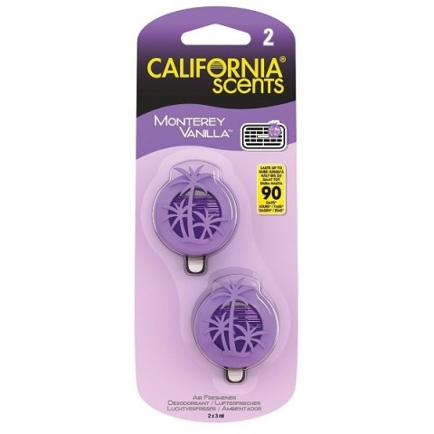 CALIFORNIA SCENTS Monterey Vanilla - Mini Membrana do nawiewu w samochodzie 3ml