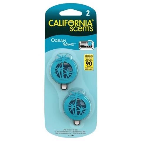 CALIFORNIA SCENTS Ocean Wave - Mini Membrana do nawiewu w samochodzie 3ml