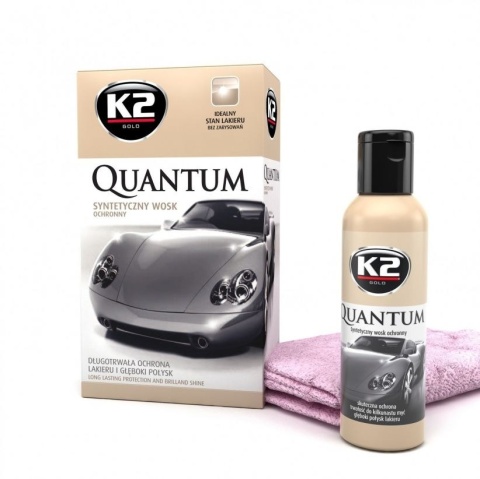 K2 QUANTUM 140G WOSK + MIKROWŁÓKNO DO POLEROWANIA 40X40CM