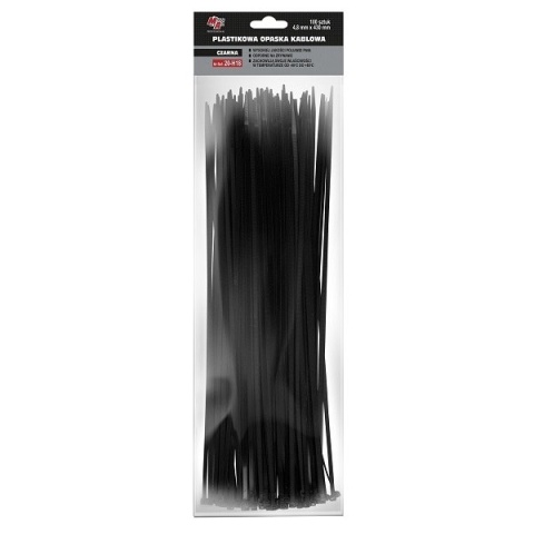 MA PRO plastikowa opaska kablowa - czarna 4,8mm x 430 100szt