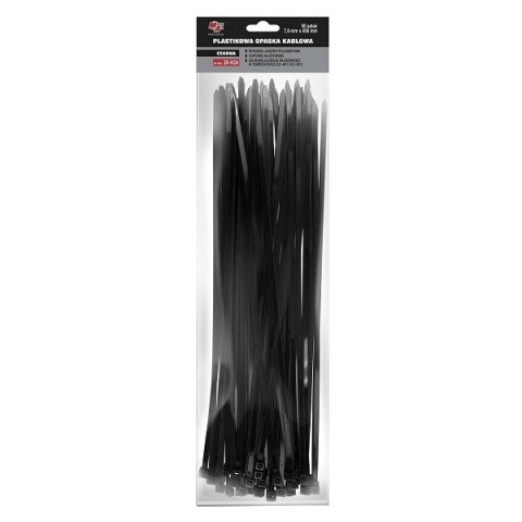 MA PRO plastikowa opaska kablowa - czarna 7,6mm x 450 50szt