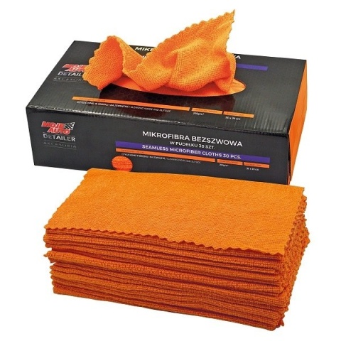 MOJE AUTO DETAILER BEZSZWOWA MIKROFIBRA W PUDEŁKU 30SZT 200g/m2 30x30cm