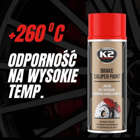 K2 BRAKE CALIPER SPRAY - CZERWONY 400ML LAKIER DO ZACISKÓW