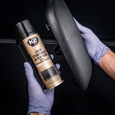 K2 BUMPER SPRAY CZARNA FARBA DO ZDERZAKÓW 400ML