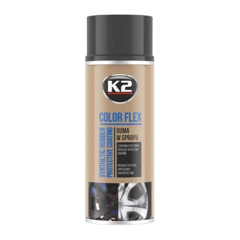 K2 COLOR FLEX GUMA W SPRAYU - CZARNY MAT 400ML