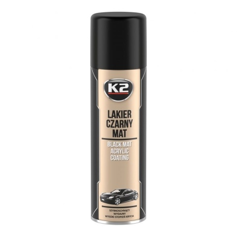 K2 LAKIER CZARNY MAT AKRYL 500ML SPRAY