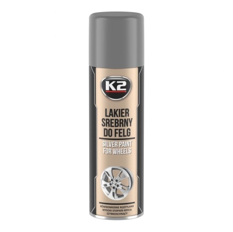 K2 LAKIER DO FELG SREBRNY 500ML SPRAY