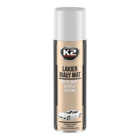 K2 LAKIER AKRYLOWY BIAŁY MAT SPRAY 500ML