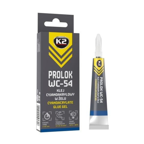 K2 PROLOK WC-54 KLEJ CYJANOAKRYLOWY ŻEL HIGH VISCO 20G
