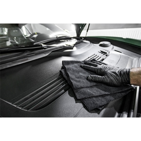 MOJE AUTO DETAILER MIKROFIBRA APT BLACK (ALL PURPOSE TOWEL) 370g/m2 40x40cm LASER CUT