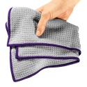 MOJE AUTO DETAILER MIKROFIBRA WAFLOWA DO SZYB DIAMOND GLASS 370g/m2 40x40cm GREY