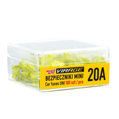 VIRAGE- Bezpieczniki MNI 100 szt. 20A