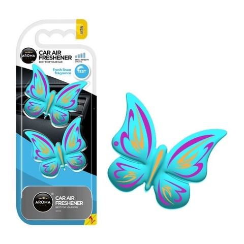 AROMA CAR ZAPACH DOUBLE BUTTERFLY FRESH LINEN