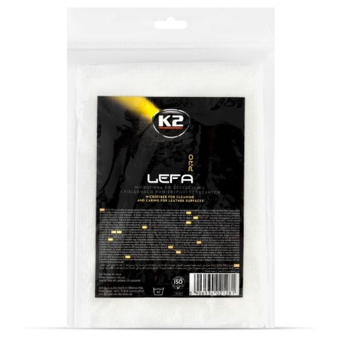 K2 LEFA MIKROFIBRA DO CZYSZCZENIA SKÓR BIAŁA 40x40