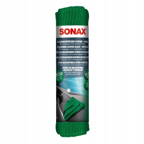 SONAX ŚCIERECZKA ZIELONA MIKROFIBRA 38x38