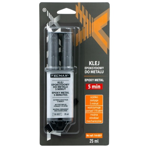 TECMAXX KLEJ EPOKSYDOWY DO METALU 5 MINUT STRZYKAWKA 25ml