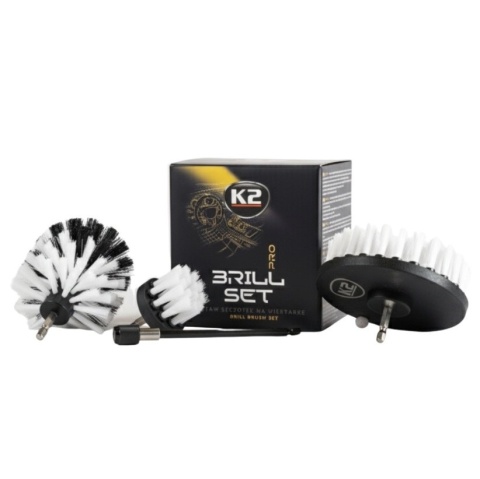 K2 BRILL SET ZESTAW SZCZOTEK NA WKRĘTARKĘ DO TAPICERKI