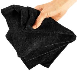 MOJE AUTO DETAILER MIKROFIBRA APT BLACK (ALL PURPOSE TOWEL) 370g/m2 40x40cm LASER CUT MOJE AUTO 19-663