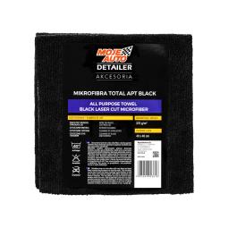 MOJE AUTO DETAILER MIKROFIBRA APT BLACK (ALL PURPOSE TOWEL) 370g/m2 40x40cm LASER CUT MOJE AUTO 19-663