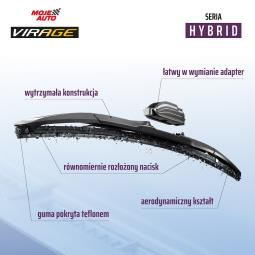 VIRAGE- Wycieraczka Hybrid 350mm- 14" blister NEW VIRAGE 92-114N