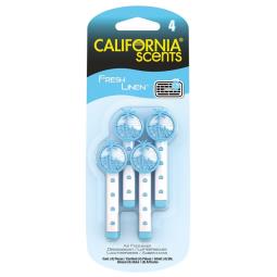 CALIFORNIA SCENTS Fresh Linen - Vent Sticks do nawiewu w samochodzie - 4szt. CALIFORNIA SCENTS 34-036