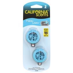 CALIFORNIA SCENTS Fresh Linen - Mini Membrana do nawiewu w samochodzie 3ml CALIFORNIA SCENTS 34-038