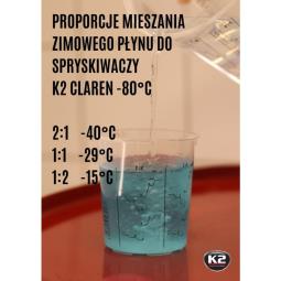 K2 CLAREN -80 NANO 1L KONCENTRAT PŁYNU DO SPRYSKIWACZY K2 K611