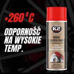 K2 BRAKE CALIPER SPRAY – CZERWONY 400ML LAKIER DO ZACISKÓW K2 L346CE