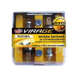 ŻARÓWKA VIRAGE ZESTAW PLUS 50PROC 12V H4 VIRAGE 91-017