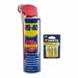 WD40 250ML APLIKATOR + VARTA AA WD40 01-25A