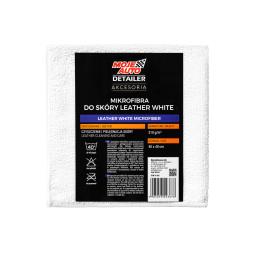 MOJE AUTO DETAILER MIKROFIBRA DO POWIERZCHNI SKÓRZANYCH LEATHER WHITE 310g/m2 40x40cm MOJE AUTO 19-669
