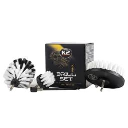 K2 BRILL SET ZESTAW SZCZOTEK NA WKRĘTARKĘ DO TAPICERKI K2 D7051